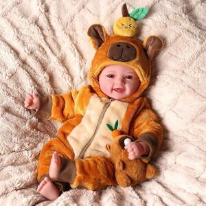 17inch Large Brwon Realistic Cute Soft Body Baby Doll With Accessories